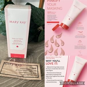 Mary Kay Special Editon Pink Clay Mask and sample moisture renewing gel mask NIB
